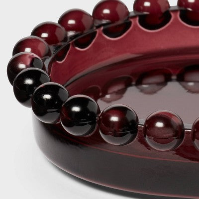  Textured Glass Tray Mulberry - Threshold™