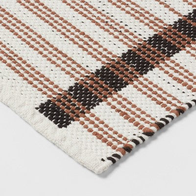  20"x32" Modern Reversible Colorblock Striped Bath Rug - Threshold™