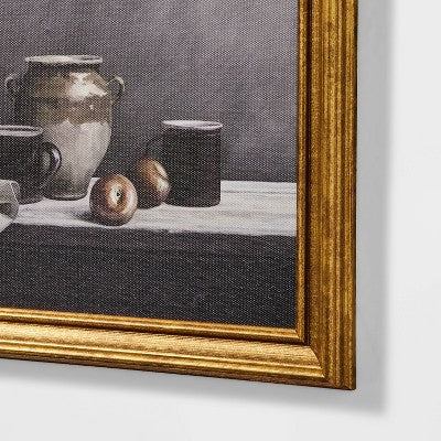 12" X 10" Moody Still Life Framed Wall Art Canvas - Threshold™ Designed With Studio McGee