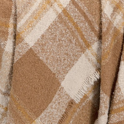 Raised Striped Boucle Plaid Throw Blanket - Threshold™