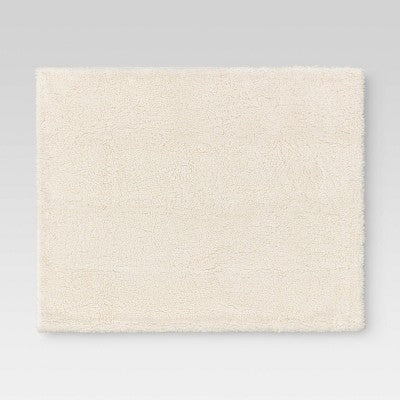  Long Faux Fur Throw Blanket Off White - Threshold™