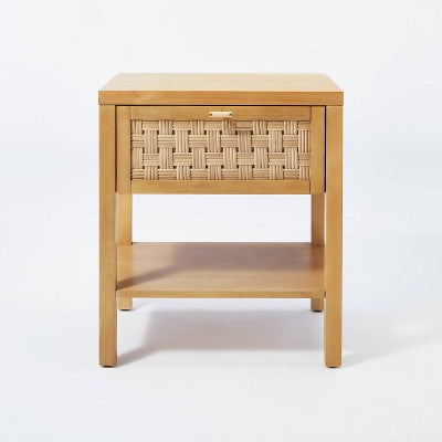  Palmdale Nightstand Woven 1 Drawer Natural - Threshold™ Designed With Studio McGee