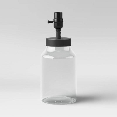  Casual Fillable Small Lamp Base Clear - Threshold™: Glass Accent, No Assembly Required, UL Listed