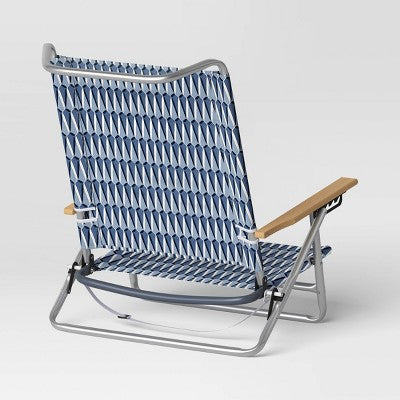  5 Position Beach Chair With Aluminum Frame & Wood Arms - Threshold™ 