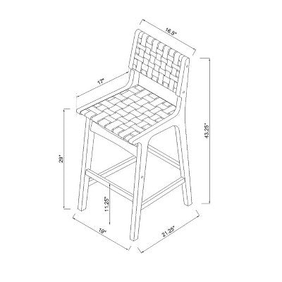  Ceylon Woven And Wood Barstool - Threshold™