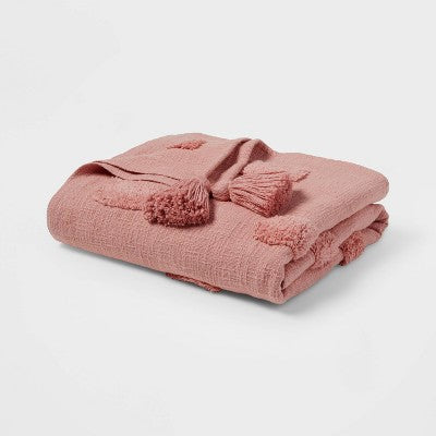  60"x80" Global Tufted Throw Blanket With Tassels - Threshold™