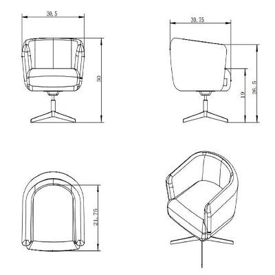  Morpho Swivel Armchair - Threshold™