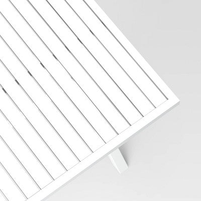  Seabury Steel 6 Person Rectangle Patio Dining Table, Outdoor Furniture - White - Threshold™