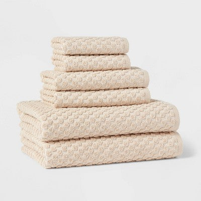  6pc Performance Plus Textured Dot Bath Towel Set - Threshold™