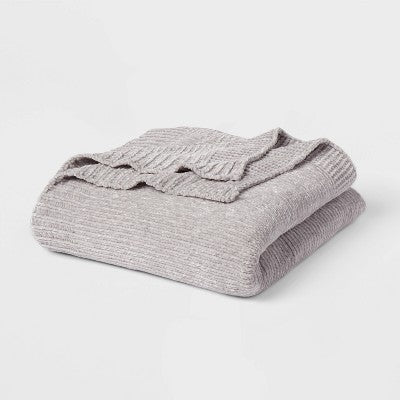  60"x80" Velvet Chenille Bed Throw - Threshold™