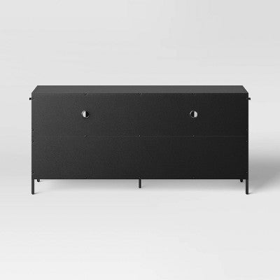  Half Glass TV Stand For TVs Up To 60" Black - Threshold™