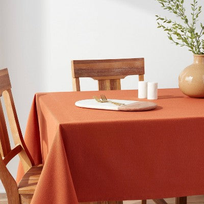  84" X 60" Cotton Tablecloth Dark Orange - Threshold™