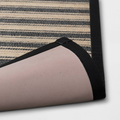  Vintage Striped Rug Black/Brown - Threshold™