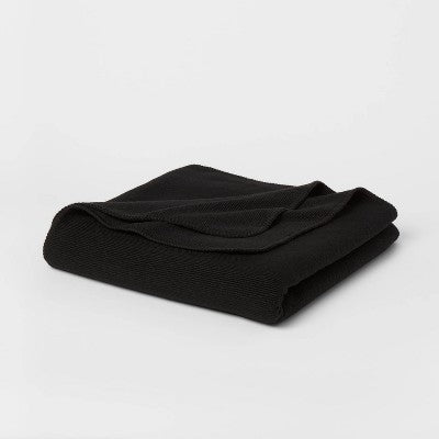  60"x80" Ribbed Faux Wool Bed Throw Blanket - Threshold™