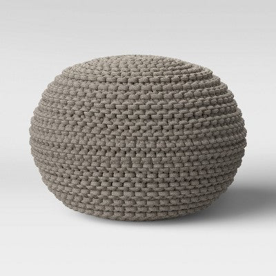  Cloverly Chunky Knit Pouf - Threshold