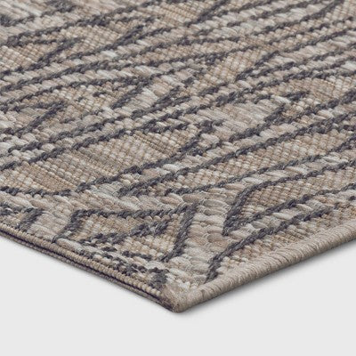 Outlined Geo Pattern Outdoor Rug Neutral - Threshold™