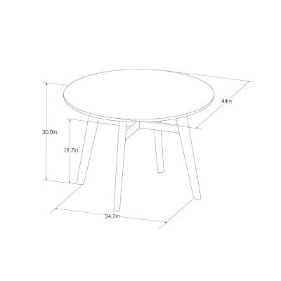  44" Maston Dining Table Round Hazelnut - Threshold™