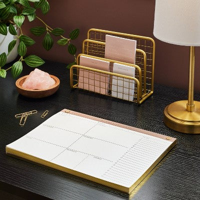  52 Page Special Rule Weekly Tear Off Planner 10" X 7.5" Mauve - Threshold™: Journal, Notebook, Office Supplies, Stationery