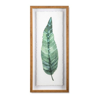  (Set Of 3) 28"x12" Framed Leaves Decorative Wall Art White - Threshold™