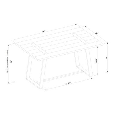  Brimfield Metal Base Dining Table - Threshold