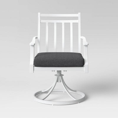  2pc Fairmont Metal Rocking Outdoor Patio Dining Chairs Swivel Chairs Charcoal - Threshold™