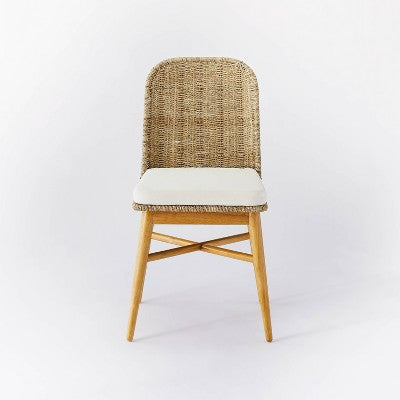  Juniper Woven Dining Chair With Cushion Natural - Threshold™ Designed With Studio McGee