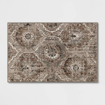  Bailey Companion Tile Print Accent Rug Tan - Threshold™