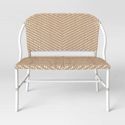  Suffield Wicker Patio Bench With Back - Threshold™