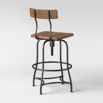  Woodsboro Adjustable Barstool Brown - Threshold™