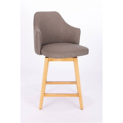  Kinston Swivel Curved Back Upholstered Counter Height Barstool - Threshold™