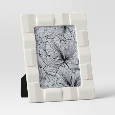  Stoneware Table Frame Matte Cream - Threshold™