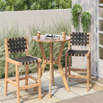  Colton 2pk Bar Height Strapping Dining Chairs - Threshold™ Designed With Studio McGee