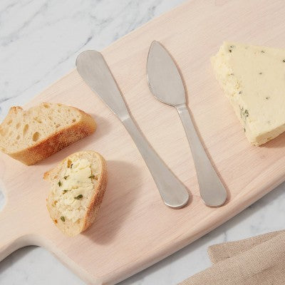  2pk Stainless Steel Cheese Knives - Threshold™