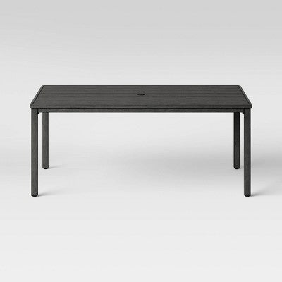  Ryegate 6 Person Weathered Teak Rectangle Patio Dining Table - Threshold™