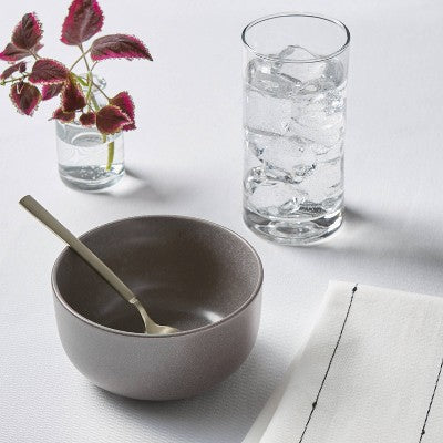  23oz Tilley Stoneware Cereal Bowl Gray/Brown - Threshold™: Modern Round Glazed Dining Bowl, Microwave & Dishwasher Safe