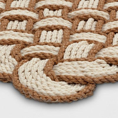  1'6"x2'6" Lovers Knot Coir Doormat Cream/Brown - Threshold™