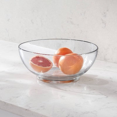  84oz Classic Glass Serving Bowl - Threshold™: Punch, Salad, Fruit, Party Bowl, Dishwasher-Safe, Clear, Round, 11.5"