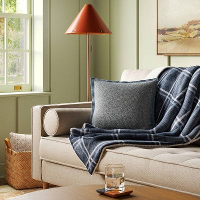  Printed Plush Throw With Faux Shearling Reverse - Threshold™