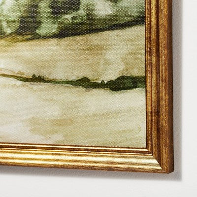 14" X 11" Rolling Hills Framed Wall Canvas Green - Threshold™ Designed With Studio McGee