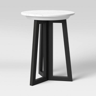  Altavista Round Marble End Table White - Threshold™