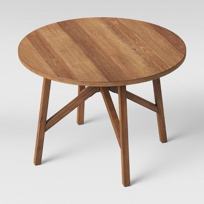  42" Clarksburg Cross Leg Wood Dining Table Round Brown - Threshold™