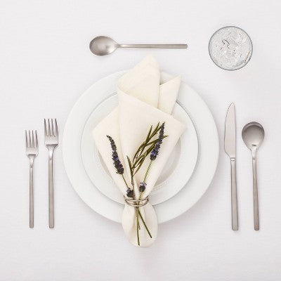  20pc Ashby Flatware Set Silver - Threshold™: Stainless Steel Silverware, Service For 4, Forks Spoons Knives Set