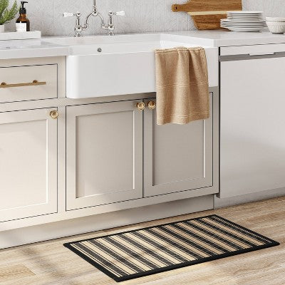  Vintage Striped Rug Black/Brown - Threshold™