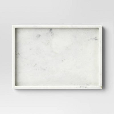  Rectangle Marble Tray White - Threshold™