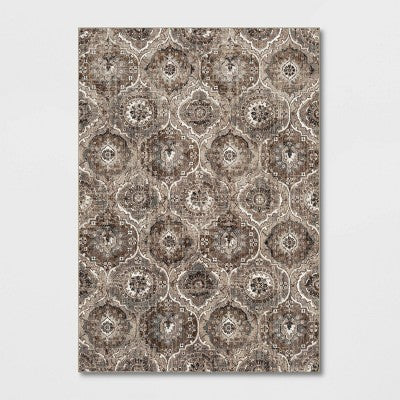  Bailey Companion Tile Print Accent Rug Tan - Threshold™