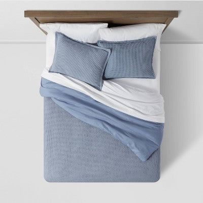  Washed Waffle Weave Duvet Cover & Sham Set - Threshold