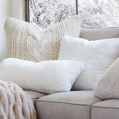 50"x60" Ruched Faux Rabbit Fur Throw Blanket - Threshold™