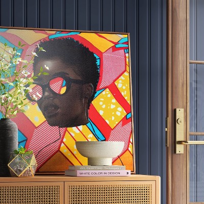  30" X 30" Pattern Portrait By Adekunle Adeleke Framed Wall Canvas - Threshold™