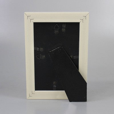  4" X 6" Herringbone Tabletop Frame Gold/White - Threshold™: Modern Style, Easel Back, Glass
