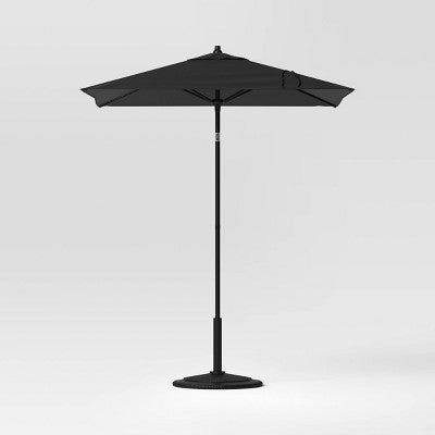  6' Square Outdoor Patio Market Umbrella With Black Pole - Threshold™
